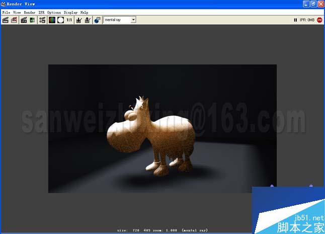 MAYA mental ray打造玉石奶牛 脚本之家 MAYA材质灯光