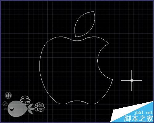 怎么用cad画苹果logo? cad苹果logo的设计过程