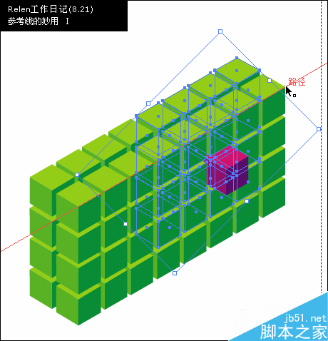 AI参考线制作六面体 脚本之家 AI教程