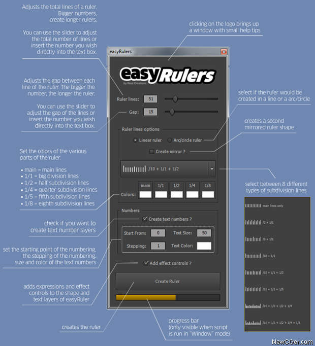 AE快速创建数学图形测量标尺脚本(AEscripts easyRulers) v1.7.3 官方最新版