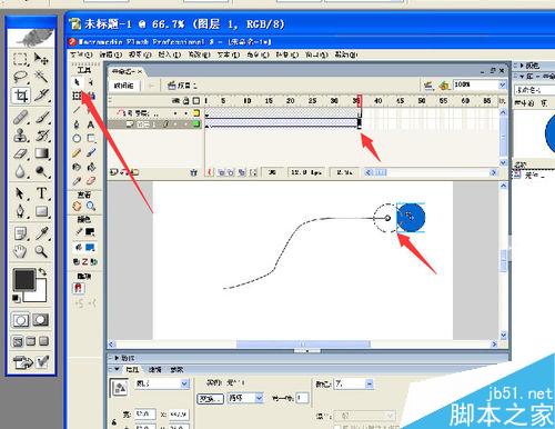 flash中如何做路径动画