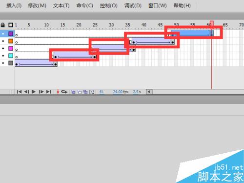 怎样在FLASH中制作移动的字