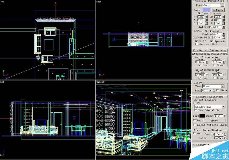 3DSMAX默认渲染器渲染出高品质室内效果图 脚本之家 3DSMAX建模教程