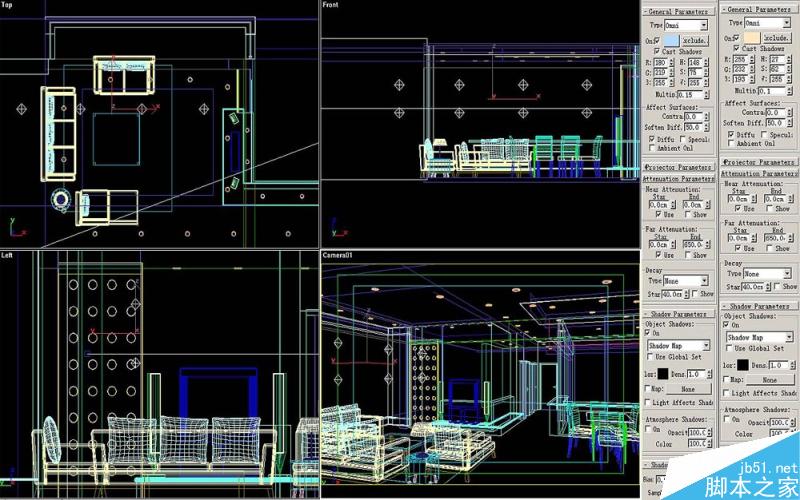 3DSMAX默认渲染器渲染出高品质室内效果图 脚本之家 3DSMAX建模教程