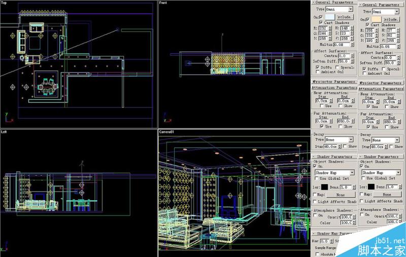 3DSMAX默认渲染器渲染出高品质室内效果图 脚本之家 3DSMAX建模教程