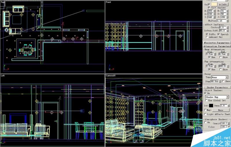 3DSMAX默认渲染器渲染出高品质室内效果图 脚本之家 3DSMAX建模教程