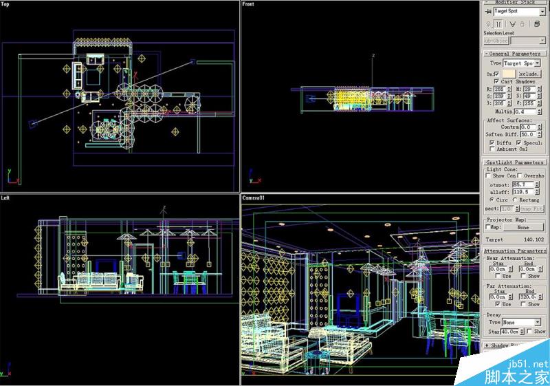 3DSMAX默认渲染器渲染出高品质室内效果图 脚本之家 3DSMAX建模教程