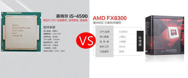 i5 4590和FX 8300哪个好 FX-8300与i5-4590区别对比