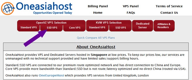 新加坡OneAsiaHost VPS主机的购买教程及简单评测”