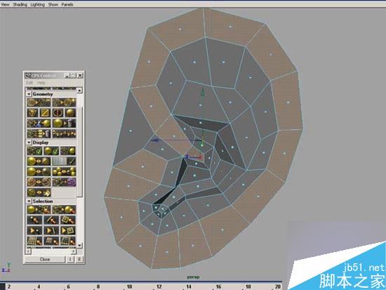 maya多边形建模人物耳朵 脚本之家 maya建模教程