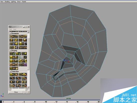 maya多边形建模人物耳朵 脚本之家 maya建模教程