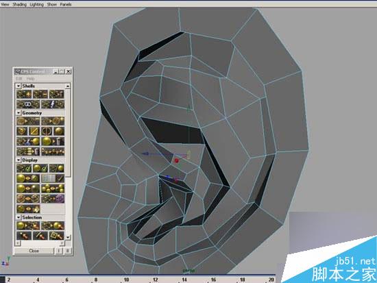 maya多边形建模人物耳朵 脚本之家 maya建模教程