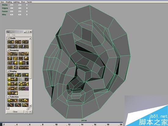 maya多边形建模人物耳朵 脚本之家 maya建模教程