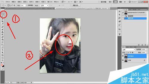 用PS给美女添加一个甜美的小酒窝