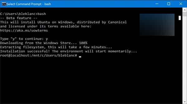 Win10一周年更新预览版14316如何开启原生支持Linux Bash命令行?”