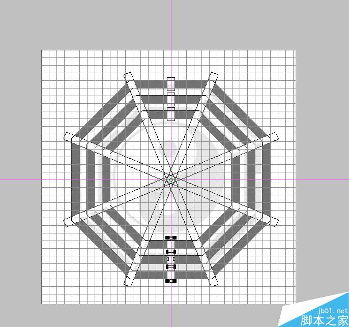 PS CS6布尔运算工具绘制漂亮的太极八卦图