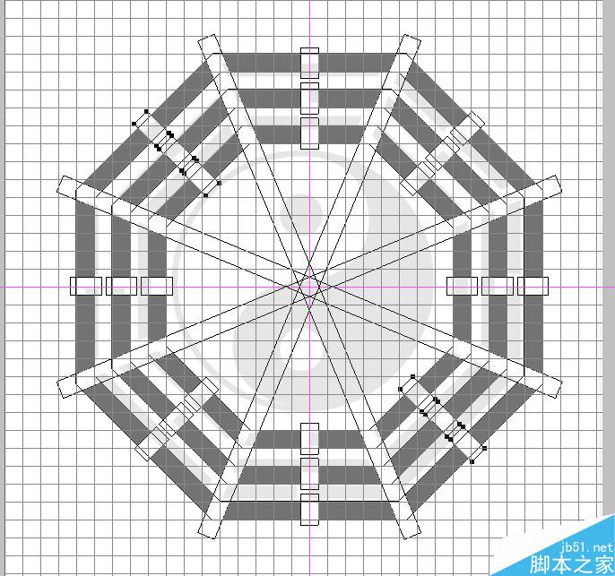 PS CS6布尔运算工具绘制漂亮的太极八卦图