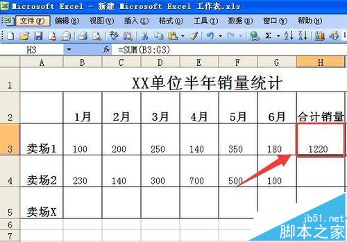 如何利用EXCEL表格求和，并且做成格式化的表格