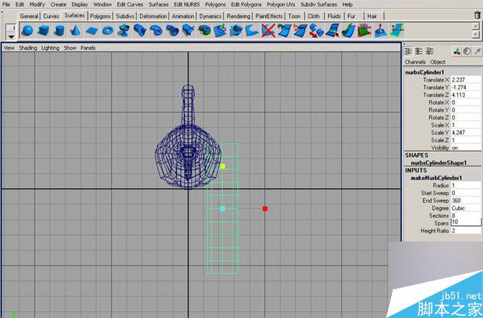 MAYA 7.0恐龙建模教程 脚本之家 MAYA建模教程