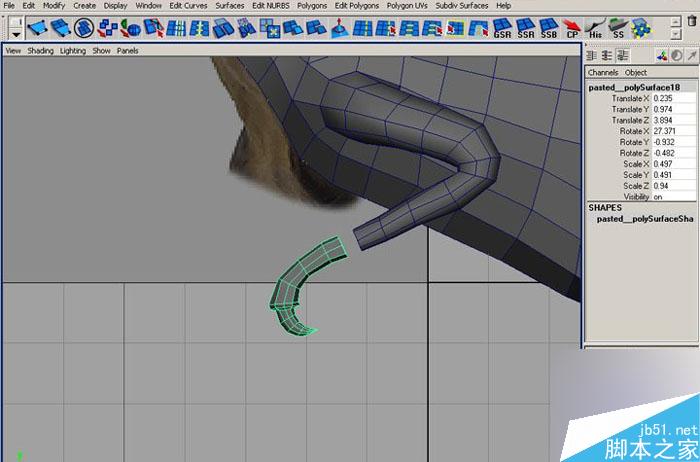 MAYA 7.0恐龙建模教程 脚本之家 MAYA建模教程