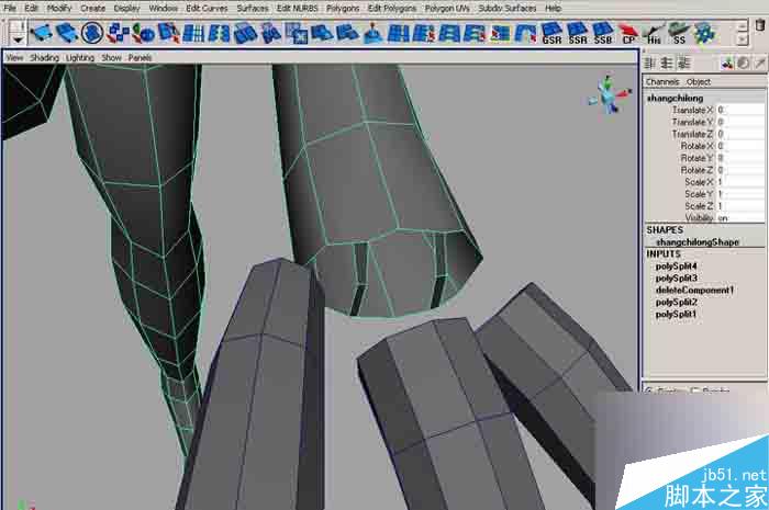 MAYA 7.0恐龙建模教程 脚本之家 MAYA建模教程