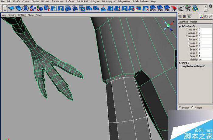 MAYA 7.0恐龙建模教程 脚本之家 MAYA建模教程