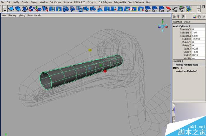 MAYA 7.0恐龙建模教程 脚本之家 MAYA建模教程