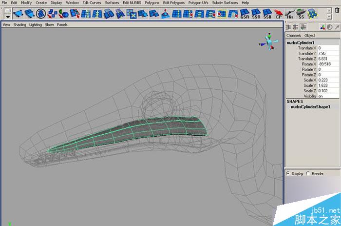 MAYA 7.0恐龙建模教程 脚本之家 MAYA建模教程