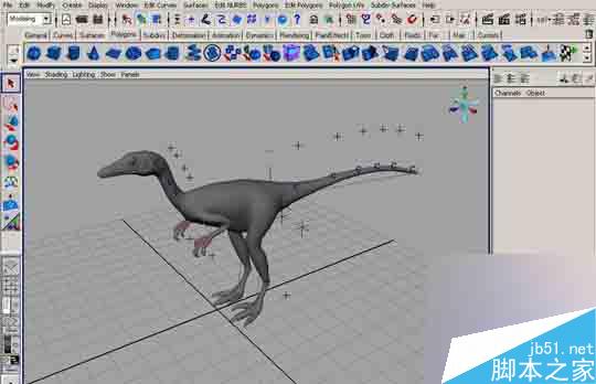 MAYA 7.0恐龙建模教程 脚本之家 MAYA建模教程