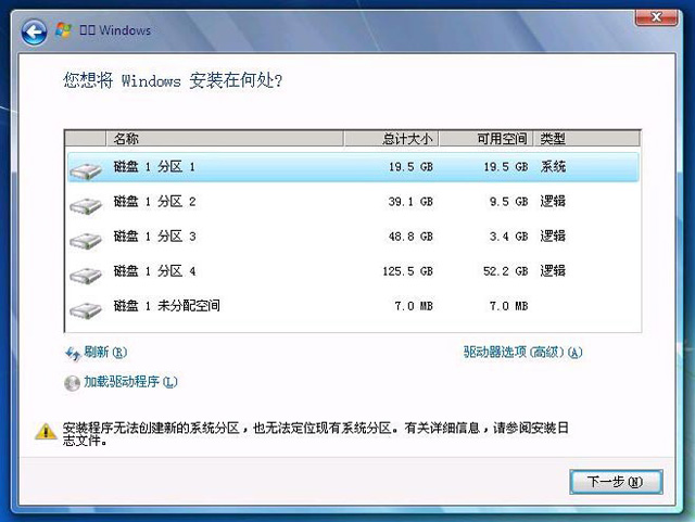 安装win7无法选择第一分区怎么回事 win7安装无法选择第一分区两种解决办法”