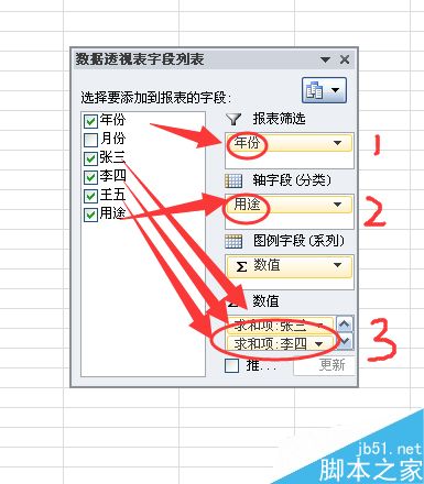 如何用EXCEL创建数据透视图