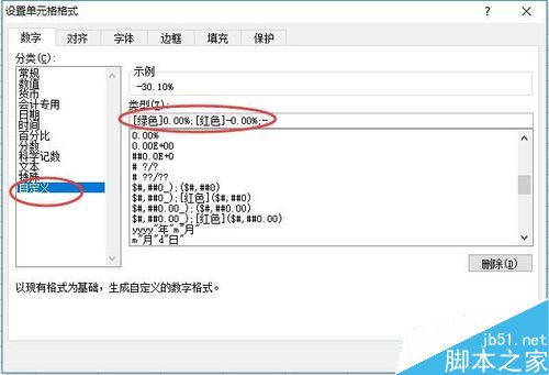 使用不同颜色区分excel中的正负数