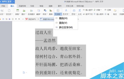 word怎么输入竖排文字