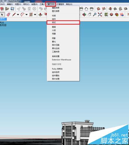 Sketchup怎么调整图纸的背景颜色 图形图像 脚本之家