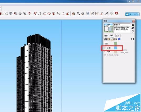 Sketchup怎么调整图纸的背景颜色 图形图像 软件教程 脚本之家