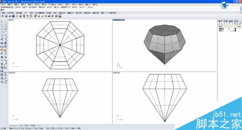 Rhinoceros 入门使用技巧之钻石绘制方法