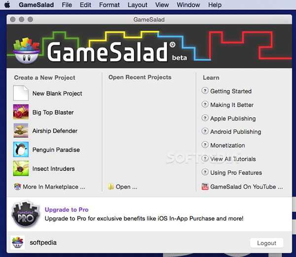 GameSalad for Mac(游戏开发软件) V1.25.89 苹果电脑版