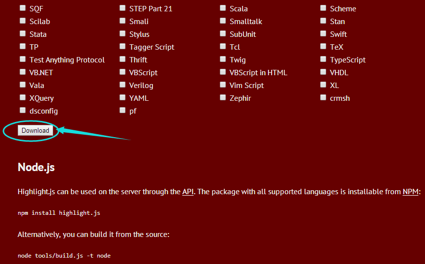 JavaScript语法高亮插件highlight.js用法详解【附hig