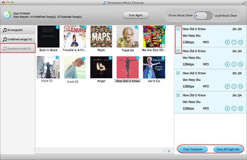 Tenorshare Music Cleanup(Mac音乐管理) for Mac V1.0 苹果电脑版