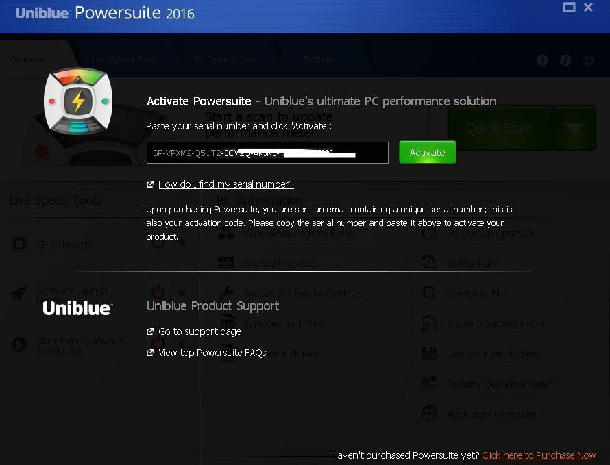 Uniblue PowerSuite 2016