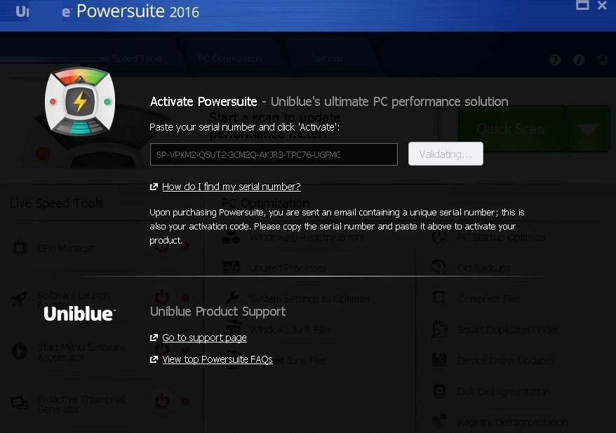 Uniblue PowerSuite 2016