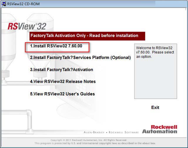 RSView32 7.6安装教程
