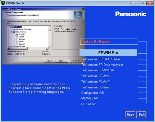 松下PLC编程软件FPWIN Pro6汉化版图文安装教程