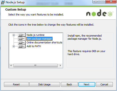 windows 下安装nodejs 环境变量设置