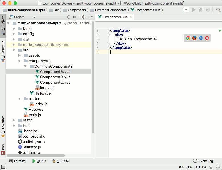 Vue.js中用webpack合并打包多个组件并实现按需加载