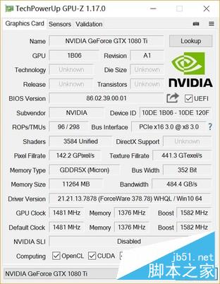 NVIDIA GeForce GTX 1080 Ti显卡首发深度图解评测+拆解_显卡_脚本之家