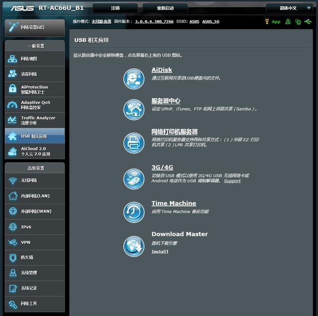 华硕 RT-AC66U B1：1750M传输速率中的实力派