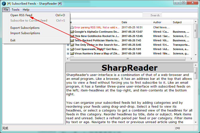 SharpReader阅读器