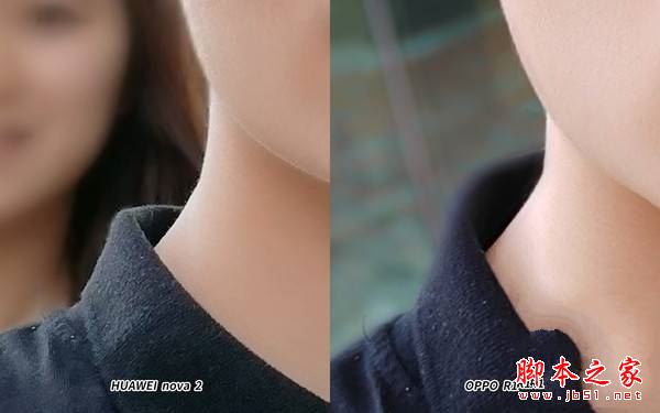 室外背景虚化自拍放大