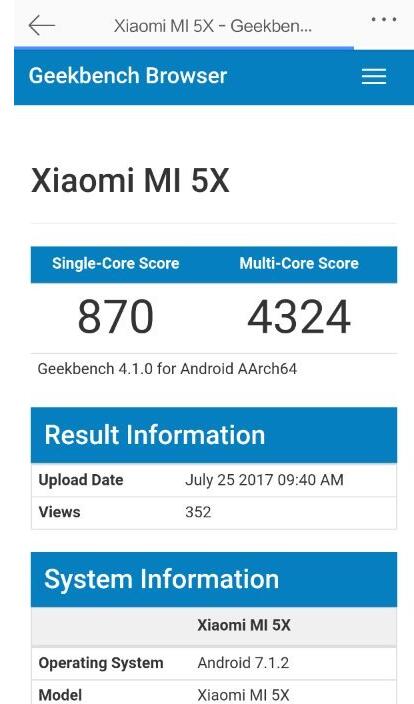 性能评测:小米5x跑分多少?